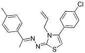 (1E)-1-(4-METHYLPHENYL)ETHANONE [(2E)-3-ALLYL-4-(4-CHLOROPHENYL)-1,3-THIAZOL-2(3H)-YLIDENE]HYDRAZONE Struktur