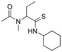 N-(1-[(CYCLOHEXYLAMINO)CARBONOTHIOYL]PROPYL)-N-METHYLACETAMIDE Struktur