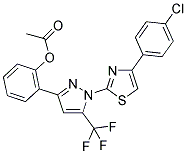 2-[1-[4-(4-CHLOROPHENYL)-1,3-THIAZOL-2-YL]-5-(TRIFLUOROMETHYL)-1H-PYRAZOL-3-YL]PHENYL ACETATE Struktur