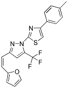 2-[3-[(Z)-2-(2-FURYL)VINYL]-5-(TRIFLUOROMETHYL)-1H-PYRAZOL-1-YL]-4-(4-METHYLPHENYL)-1,3-THIAZOLE Struktur