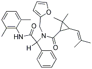 N-[2-(2,6-DIMETHYLANILINO)-2-OXO-1-PHENYLETHYL]-N-(2-FURYLMETHYL)-2,2-DIMETHYL-3-(2-METHYL-1-PROPENYL)CYCLOPROPANECARBOXAMIDE Struktur