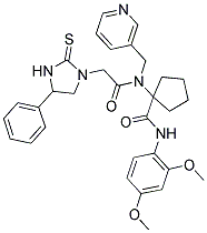 N-(2,4-DIMETHOXYPHENYL)-1-(2-(4-PHENYL-2-THIOXOIMIDAZOLIDIN-1-YL)-N-(PYRIDIN-3-YLMETHYL)ACETAMIDO)CYCLOPENTANECARBOXAMIDE Struktur