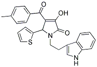 3-HYDROXY-1-[2-(1H-INDOL-3-YL)ETHYL]-4-(4-METHYLBENZOYL)-5-(2-THIENYL)-1,5-DIHYDRO-2H-PYRROL-2-ONE Struktur