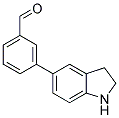 3-(2,3-DIHYDRO-1H-INDOL-5-YL)BENZALDEHYDE Struktur