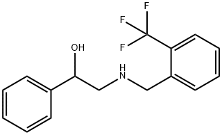 1-PHENYL-2-((2-(TRIFLUOROMETHYL)BENZYL)AMINO)ETHANOL Struktur