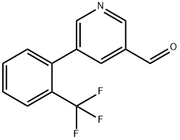 5-[2-(TRIFLUOROMETHYL)PHENYL]NICOTINALDEHYDE Struktur