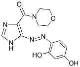 4-{(E)-[4-(MORPHOLIN-4-YLCARBONYL)-1H-IMIDAZOL-5-YL]DIAZENYL}BENZENE-1,3-DIOL Struktur