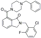 7-[(4-BENZYL-1-PIPERAZINYL)CARBONYL]-2-(2-CHLORO-6-FLUOROBENZYL)-1-ISOINDOLINONE Struktur