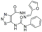 N-(4-{[(2Z)-2-(2-FURYLMETHYLENE)HYDRAZINO]CARBONYL}-1,2,3-THIADIAZOL-5-YL)-N'-PHENYLUREA Struktur