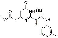 METHYL [2-({IMINO[(3-METHYLPHENYL)AMINO]METHYL}AMINO)-6-OXO-1,6-DIHYDROPYRIMIDIN-4-YL]ACETATE Struktur