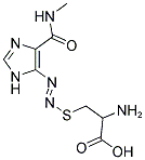 2-AMINO-3-[((E)-{4-[(METHYLAMINO)CARBONYL]-1H-IMIDAZOL-5-YL}DIAZENYL)THIO]PROPANOIC ACID Struktur