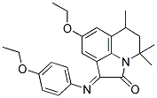 (E)-8-ETHOXY-1-(4-ETHOXYPHENYLIMINO)-4,4,6-TRIMETHYL-5,6-DIHYDRO-1H-PYRROLO[3,2,1-IJ]QUINOLIN-2(4H)-ONE Struktur