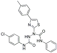 N~1~-PHENYL-1-[4-(4-METHYLPHENYL)-1,3-THIAZOL-2-YL]-N~2~-(4-CHLOROPHENYL)-1,2-HYDRAZINEDICARBOXAMIDE Struktur