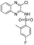 N-(3-CHLOROQUINOXALIN-2-YL)-4-FLUORO-2-METHYLBENZENESULFONAMIDE Struktur