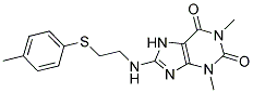 1,3-DIMETHYL-8-({2-[(4-METHYLPHENYL)THIO]ETHYL}AMINO)-3,7-DIHYDRO-1H-PURINE-2,6-DIONE Struktur