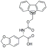 (S)-BENZO[1,3]DIOXOL-5-YL-[(9H-FLUOREN-9-YLMETHOXYCARBONYLAMINO)]-ACETIC ACID Struktur