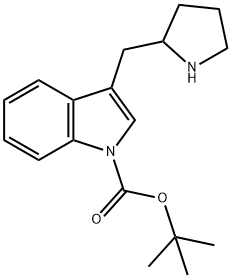 3-PYRROLIDIN-2-YLMETHYL-INDOLE-1-CARBOXYLIC ACID TERT-BUTYL ESTER Struktur