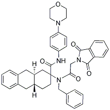 (4AR,9AS)-2-(N-BENZYL-2-(1,3-DIOXOISOINDOLIN-2-YL)ACETAMIDO)-N-(4-MORPHOLINOPHENYL)-1,2,3,4,4A,9,9A,10-OCTAHYDROANTHRACENE-2-CARBOXAMIDE Struktur