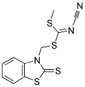 METHYL [(2-THIOXOBENZO[D]THIAZOL-3(2H)-YL)METHYL] CYANOCARBONIMIDODITHIOATE Struktur