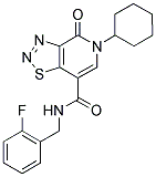 5-CYCLOHEXYL-N-(2-FLUOROBENZYL)-4-OXO-4,5-DIHYDRO[1,2,3]THIADIAZOLO[4,5-C]PYRIDINE-7-CARBOXAMIDE Struktur