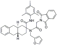 (4AR,9AS)-2-(2-(1,3-DIOXOISOINDOLIN-2-YL)-N-(FURAN-2-YLMETHYL)ACETAMIDO)-N-MESITYL-1,2,3,4,4A,9,9A,10-OCTAHYDROANTHRACENE-2-CARBOXAMIDE Struktur