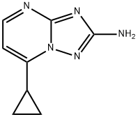 7-CYCLOPROPYL[1,2,4]TRIAZOLO[1,5-A]PYRIMIDIN-2-AMINE Struktur