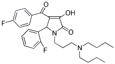 1-[3-(DIBUTYLAMINO)PROPYL]-4-(4-FLUOROBENZOYL)-5-(2-FLUOROPHENYL)-3-HYDROXY-1,5-DIHYDRO-2H-PYRROL-2-ONE Struktur