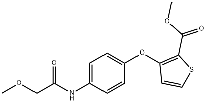 METHYL 3-(4-[(2-METHOXYACETYL)AMINO]PHENOXY)-2-THIOPHENECARBOXYLATE Struktur