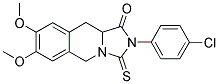 2-(4-CHLOROPHENYL)-7,8-DIMETHOXY-3-THIOXO-2,3,10,10A-TETRAHYDROIMIDAZO[1,5-B]ISOQUINOLIN-1(5H)-ONE Struktur