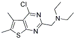 N-[(4-CHLORO-5,6-DIMETHYLTHIENO[2,3-D]PYRIMIDIN-2-YL)METHYL]-N,N-DIETHYLAMINE Struktur