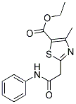 ETHYL 2-(2-ANILINO-2-OXOETHYL)-4-METHYL-1,3-THIAZOLE-5-CARBOXYLATE Struktur