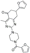 2-[4-(2-FUROYL)-1-PIPERAZINYL]-7-(2-FURYL)-4-METHYL-7,8-DIHYDRO-5(6H)-QUINAZOLINONE Struktur