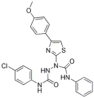 N~1~-PHENYL-1-[4-(4-METHOXYPHENYL)-1,3-THIAZOL-2-YL]-N~2~-(4-CHLOROPHENYL)-1,2-HYDRAZINEDICARBOXAMIDE Struktur