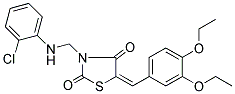 (5E)-3-{[(2-CHLOROPHENYL)AMINO]METHYL}-5-(3,4-DIETHOXYBENZYLIDENE)-1,3-THIAZOLIDINE-2,4-DIONE Struktur