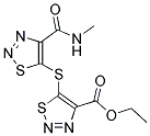 ETHYL 5-({4-[(METHYLAMINO)CARBONYL]-1,2,3-THIADIAZOL-5-YL}THIO)-1,2,3-THIADIAZOLE-4-CARBOXYLATE Struktur