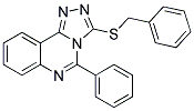 3-BENZYLSULFANYL-5-PHENYL-[1,2,4]TRIAZOLO[4,3-C]QUINAZOLINE Struktur