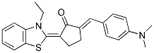 2-((E)-[4-(DIMETHYLAMINO)PHENYL]METHYLIDENE)-5-[3-ETHYL-1,3-BENZOTHIAZOL-2(3H)-YLIDENE]CYCLOPENTANONE Struktur