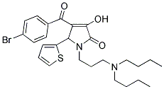 4-(4-BROMOBENZOYL)-1-(3-(DIBUTYLAMINO)PROPYL)-3-HYDROXY-5-(THIOPHEN-2-YL)-1H-PYRROL-2(5H)-ONE Struktur