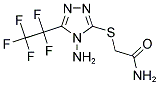 2-([4-AMINO-5-(1,1,2,2,2-PENTAFLUOROETHYL)-4H-1,2,4-TRIAZOL-3-YL]SULFANYL)ACETAMIDE Struktur