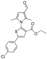 ETHYL 5-(4-CHLOROPHENYL)-2-(3-FORMYL-2,5-DIMETHYL-1H-PYRROL-1-YL)THIOPHENE-3-CARBOXYLATE Struktur