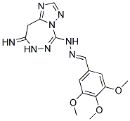 3,4,5-TRIMETHOXYBENZALDEHYDE (8-IMINO-8,9-DIHYDRO-7H-[1,2,4]TRIAZOLO[1,5-D][1,2,4]TRIAZEPIN-5-YL)HYDRAZONE Struktur