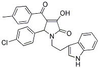 3-HYDROXY-1-[2-(1H-INDOL-3-YL)ETHYL]-4-(4-METHYLBENZOYL)-5-(4-CHLOROPHENYL)-1,5-DIHYDRO-2H-PYRROL-2-ONE Struktur