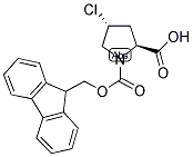 (2S, 4R)-4-CHLORO-1-FMOC-PYRROLIDINE-2-CARBOXYLIC ACID Struktur