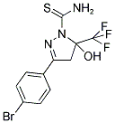 3-(4-BROMOPHENYL)-5-HYDROXY-5-(TRIFLUOROMETHYL)-4,5-DIHYDRO-1H-PYRAZOLE-1-CARBOTHIOAMIDE Struktur