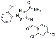 (5Z)-5-[(2,4-DICHLOROBENZOYL)IMINO]-2-(2-METHOXYPHENYL)-2,5-DIHYDRO-1,2,3-THIADIAZOLE-4-CARBOXAMIDE Struktur