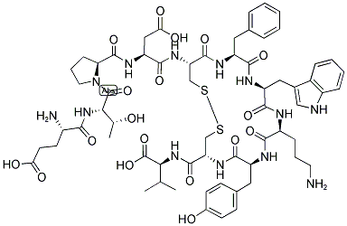 GLU-THR-PRO-ASP-CYS-PHE-TRP-ORN-TYR-CYS-VAL Struktur