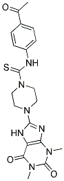 N-(4-ACETYLPHENYL)-4-(1,3-DIMETHYL-2,6-DIOXO-2,3,6,7-TETRAHYDRO-1H-PURIN-8-YL)PIPERAZINE-1-CARBOTHIOAMIDE Struktur