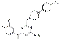 N2-(3-CHLORO-4-METHYLPHENYL)-6-((4-(4-METHOXYPHENYL)PIPERAZIN-1-YL)METHYL)-1,3,5-TRIAZINE-2,4-DIAMINE Struktur