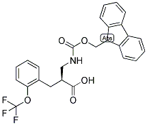 (S)-2-[(9H-FLUOREN-9-YLMETHOXYCARBONYLAMINO)-METHYL]-3-(2-TRIFLUOROMETHOXY-PHENYL)-PROPIONIC ACID Struktur