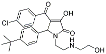 5-[4-(TERT-BUTYL)PHENYL]-4-(4-CHLOROBENZOYL)-3-HYDROXY-1-{2-[(2-HYDROXYETHYL)AMINO]ETHYL}-1,5-DIHYDRO-2H-PYRROL-2-ONE Struktur